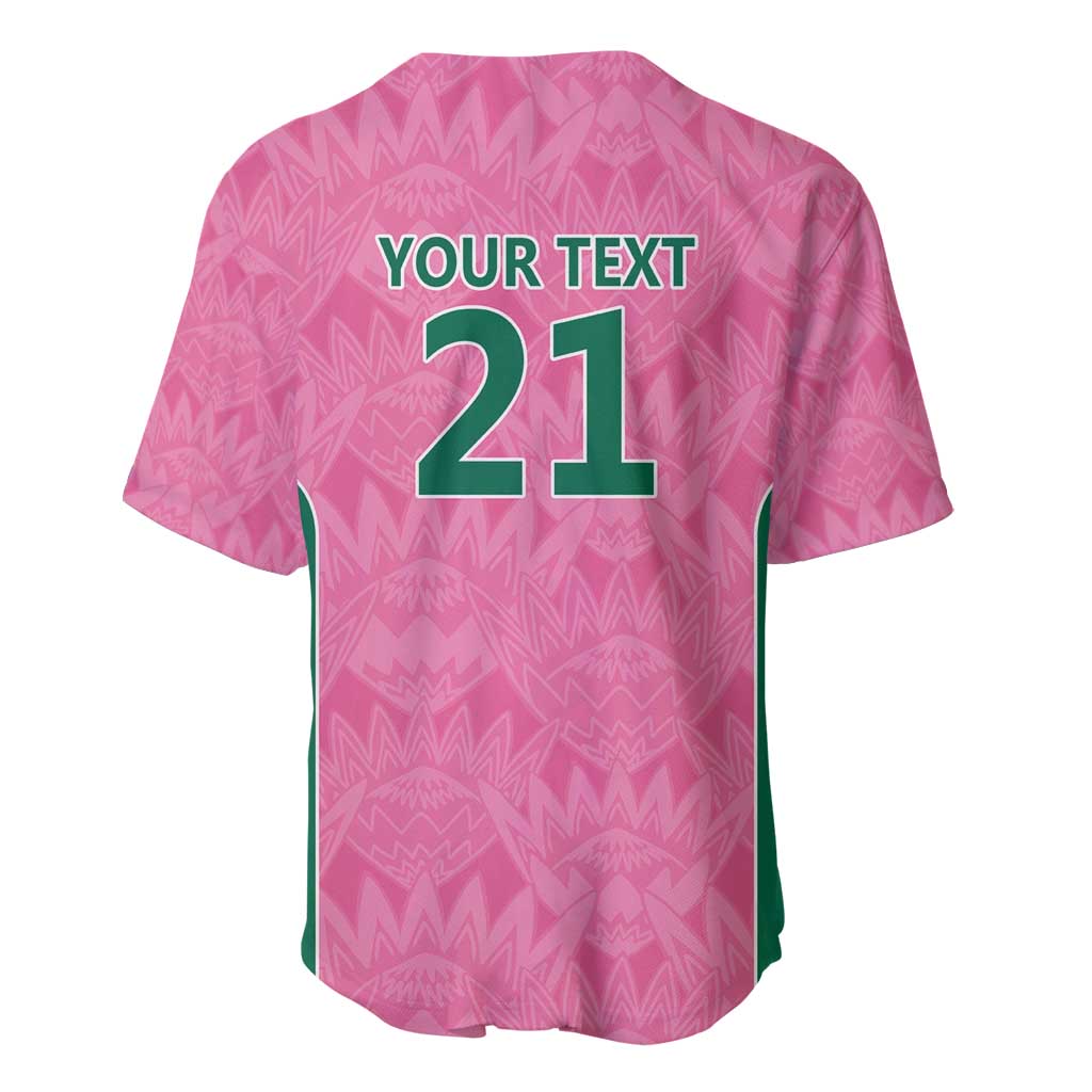 Pink South Africa Cricket Custom Baseball Jersey African King Proteas Be Way Pink