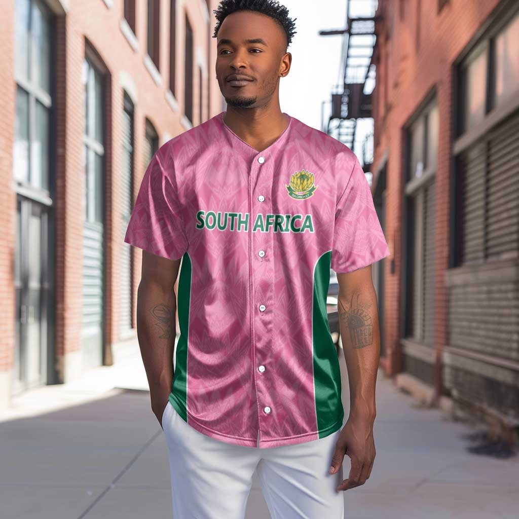 Pink South Africa Cricket Custom Baseball Jersey African King Proteas Be Way Pink
