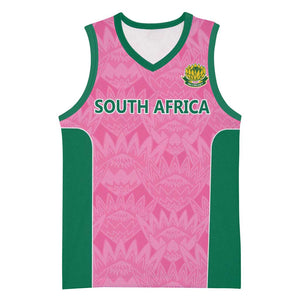 Pink South Africa Cricket Custom Basketball Jersey African King Proteas Be Way Pink - African Pride