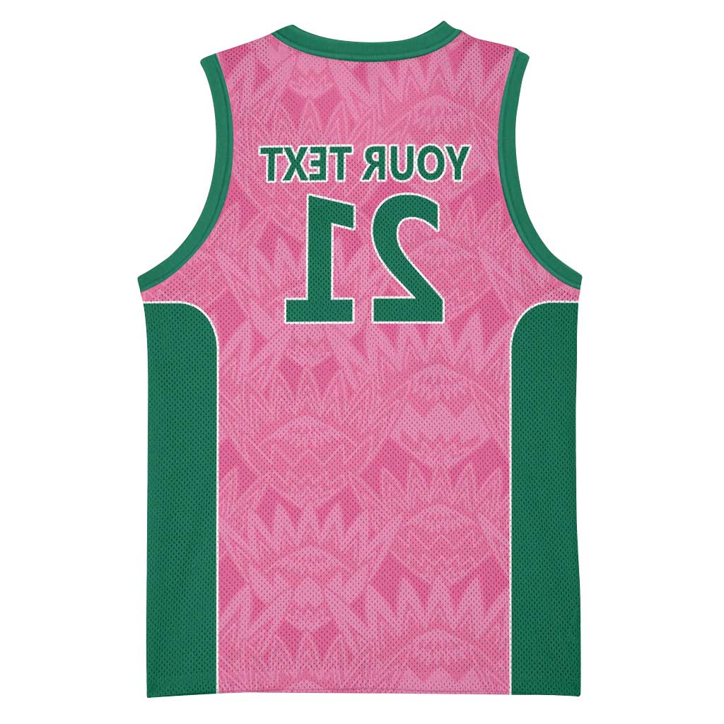 Pink South Africa Cricket Custom Basketball Jersey African King Proteas Be Way Pink - African Pride