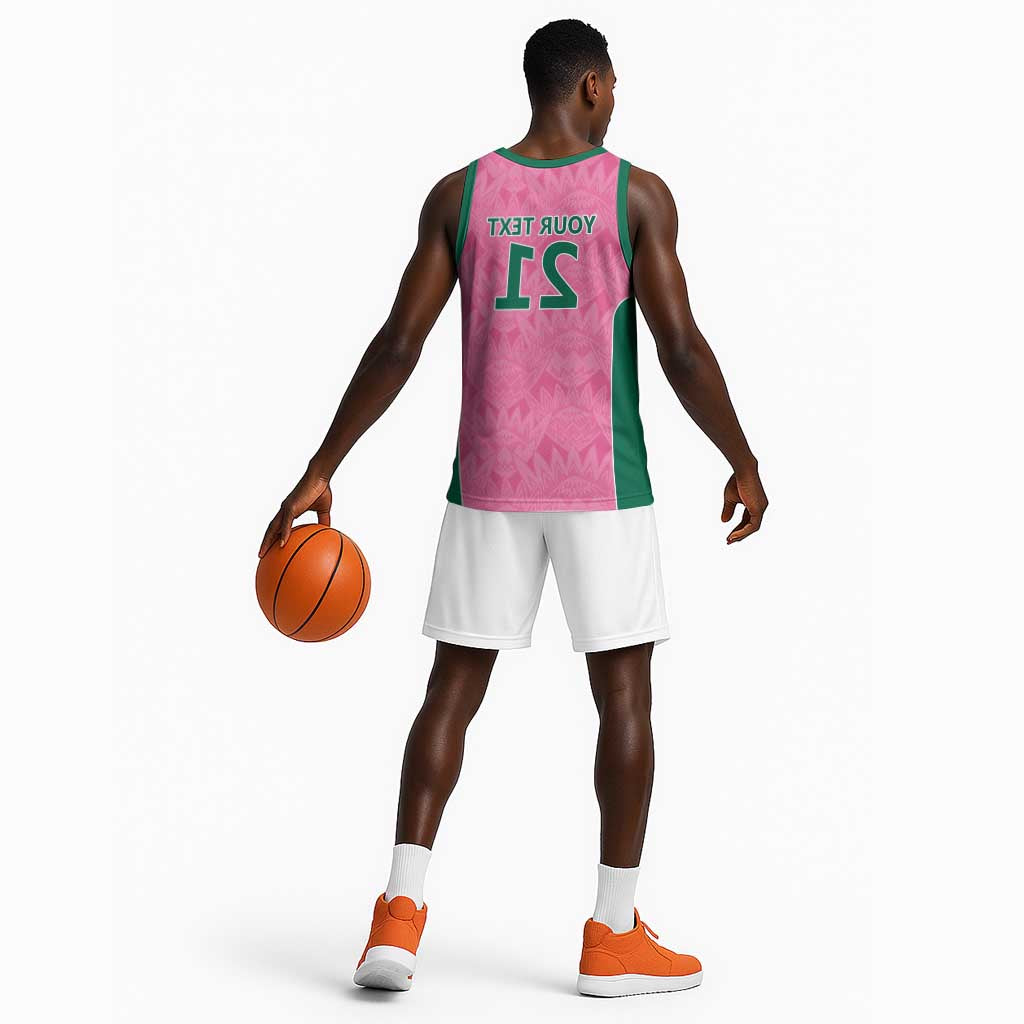 Pink South Africa Cricket Custom Basketball Jersey African King Proteas Be Way Pink - African Pride