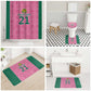 Pink South Africa Cricket Custom Bathroom Set African King Proteas Be Way Pink