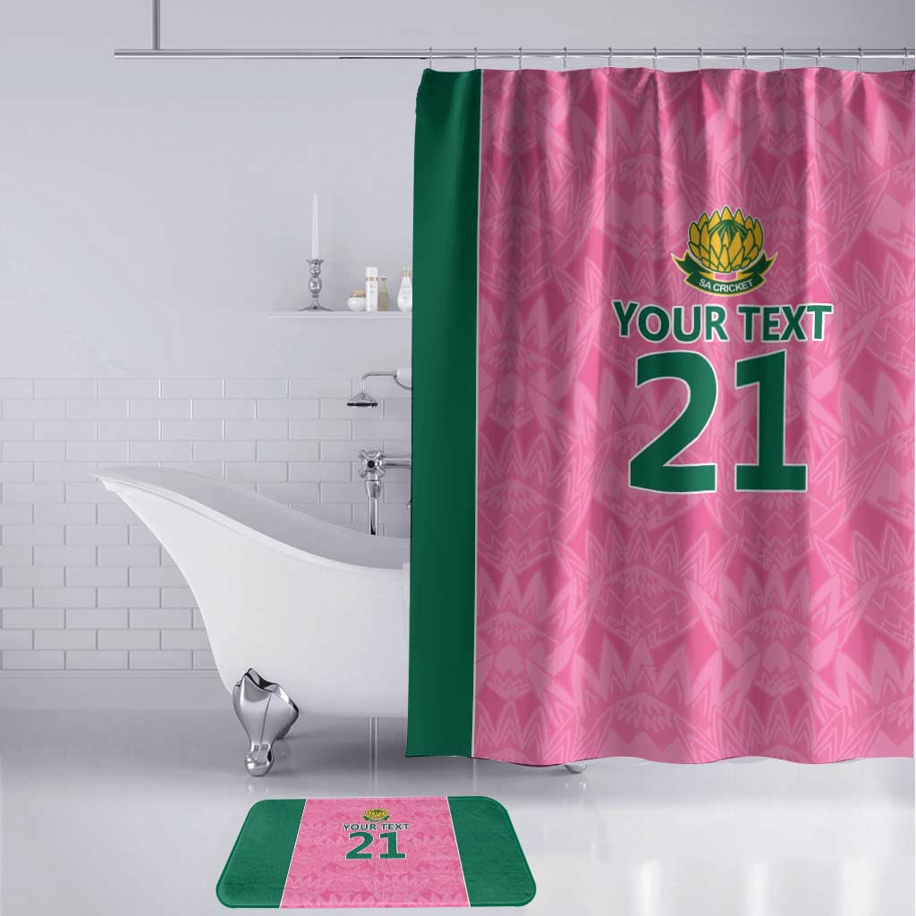 Pink South Africa Cricket Custom Bathroom Set African King Proteas Be Way Pink
