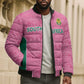 Pink South Africa Cricket Custom Bomber Puffer Jacket African King Proteas Be Way Pink