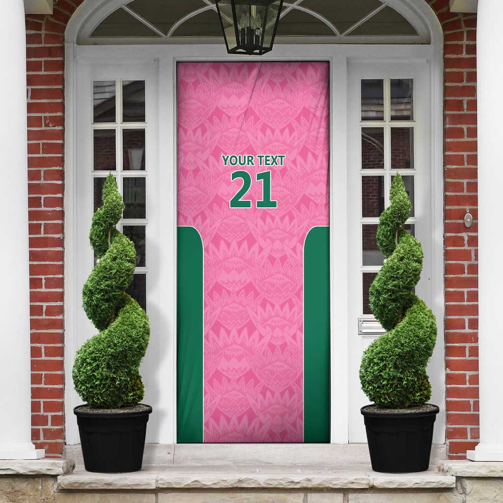 Pink South Africa Cricket Custom Door Cover African King Proteas Be Way Pink