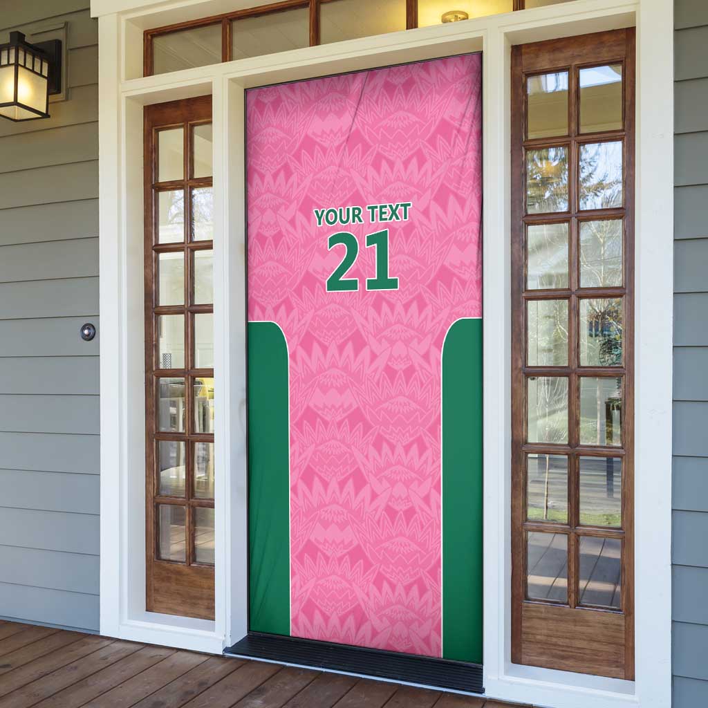 Pink South Africa Cricket Custom Door Cover African King Proteas Be Way Pink