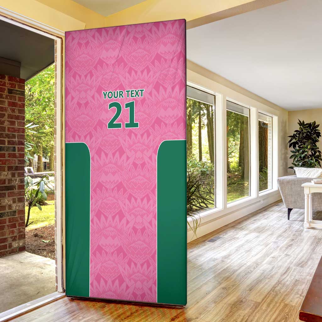 Pink South Africa Cricket Custom Door Cover African King Proteas Be Way Pink