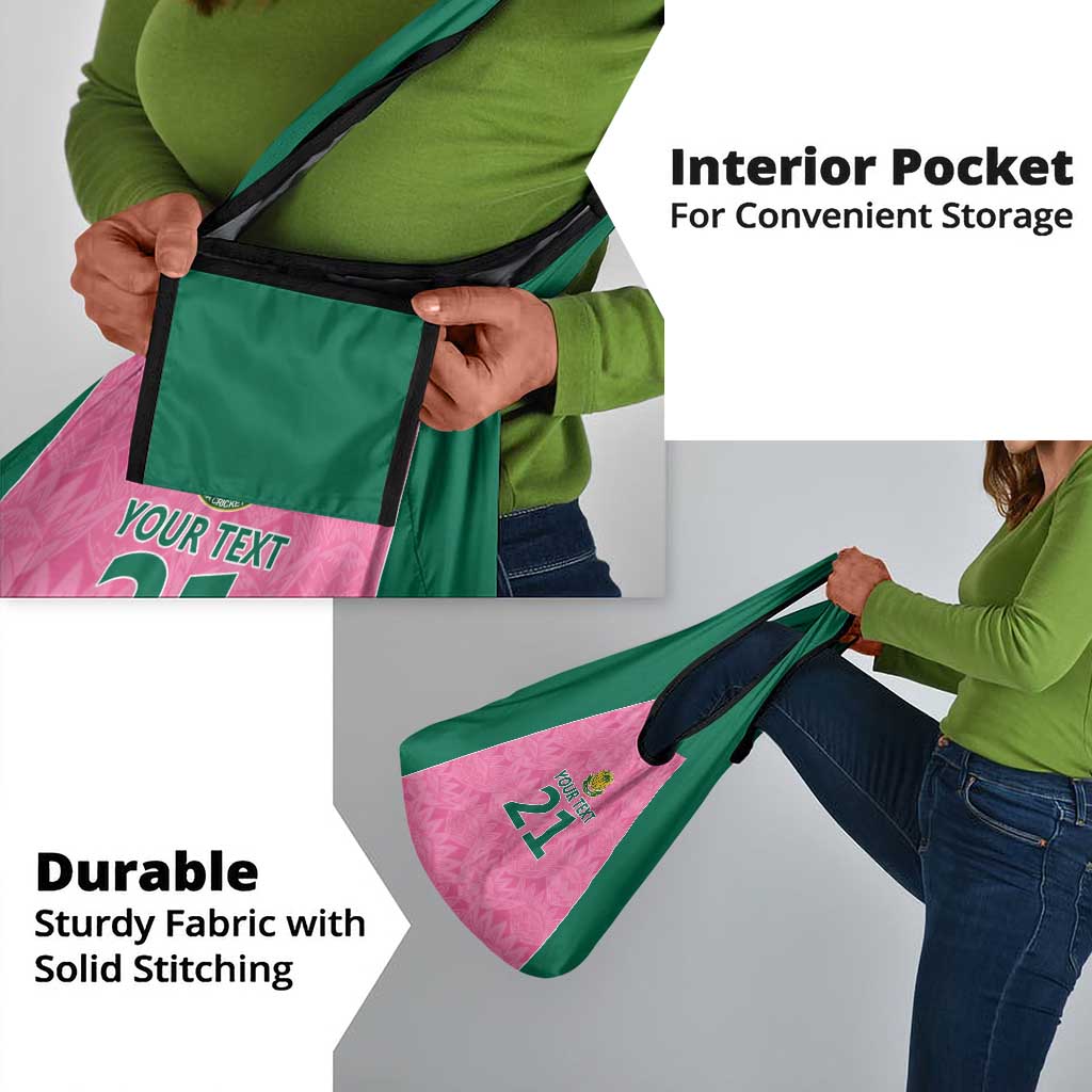 Pink South Africa Cricket Custom Grocery Bag African King Proteas Be Way Pink