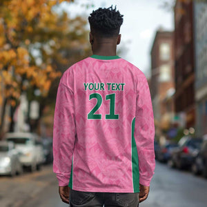 Pink South Africa Cricket Custom Long Sleeve Shirt African King Proteas Be Way Pink