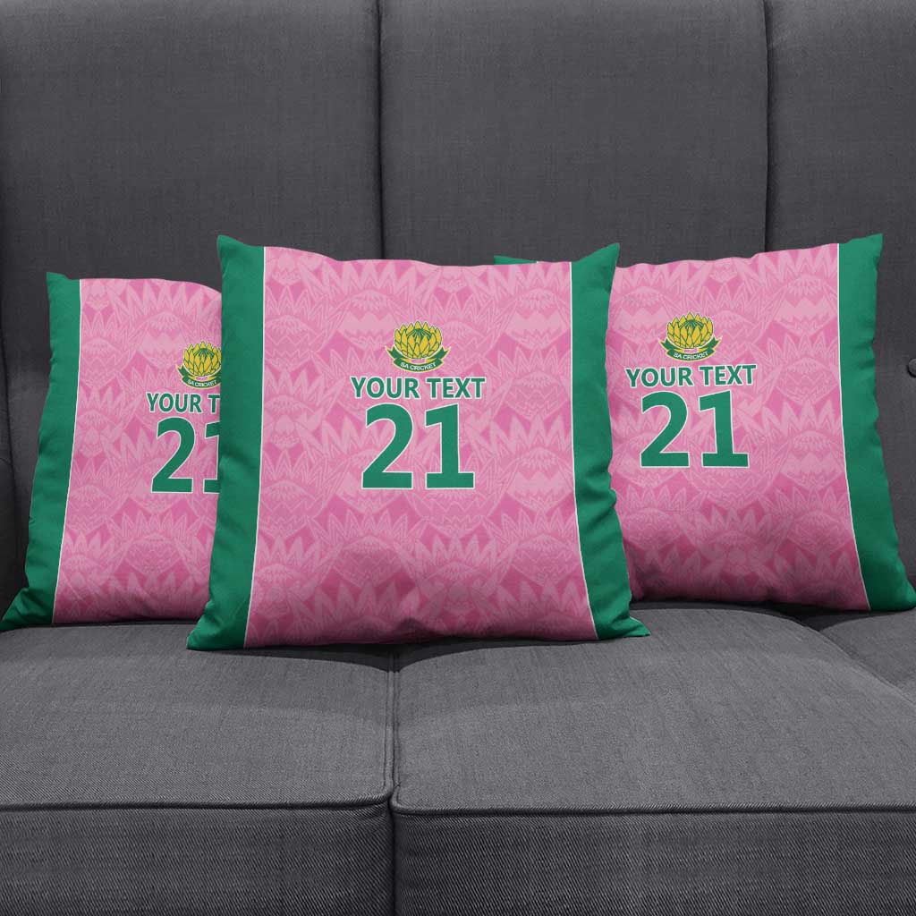Pink South Africa Cricket Custom Pillow Cover African King Proteas Be Way Pink
