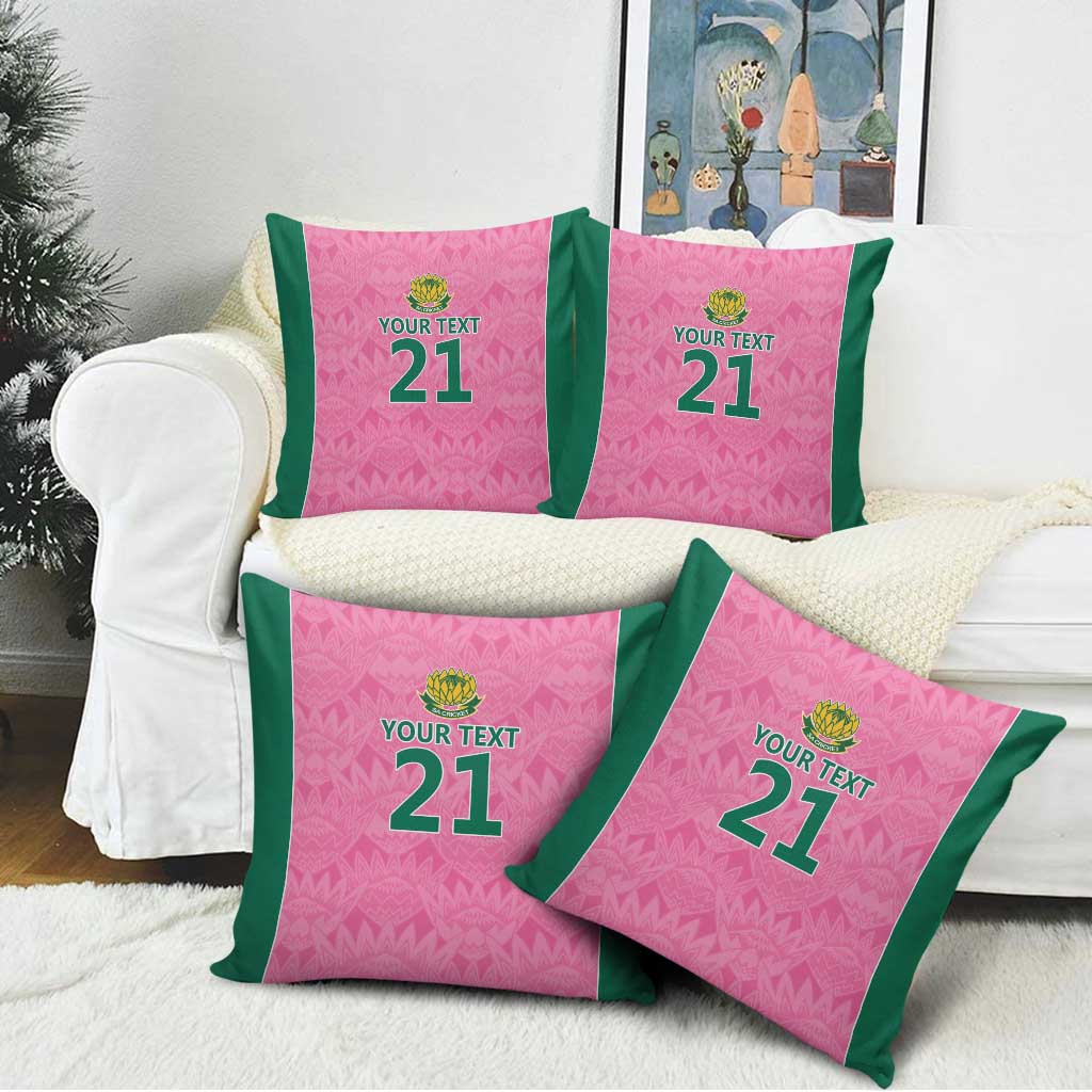 Pink South Africa Cricket Custom Pillow Cover African King Proteas Be Way Pink