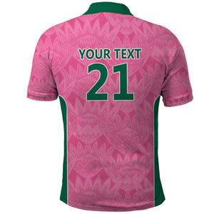 Pink South Africa Cricket Custom Polo Shirt African King Proteas Be Way Pink