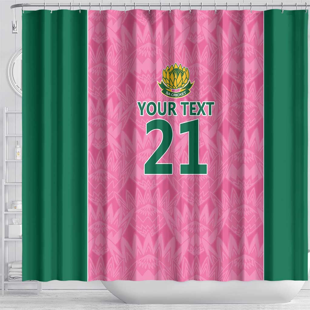 Pink South Africa Cricket Custom Shower Curtain African King Proteas Be Way Pink
