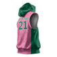 Pink South Africa Cricket Custom Sleeveless Hoodie African King Proteas Be Way Pink - African Pride