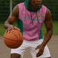 Pink South Africa Cricket Custom Sleeveless Hoodie African King Proteas Be Way Pink - African Pride