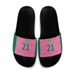 Pink South Africa Cricket Custom Slide Sandals African King Proteas Be Way Pink