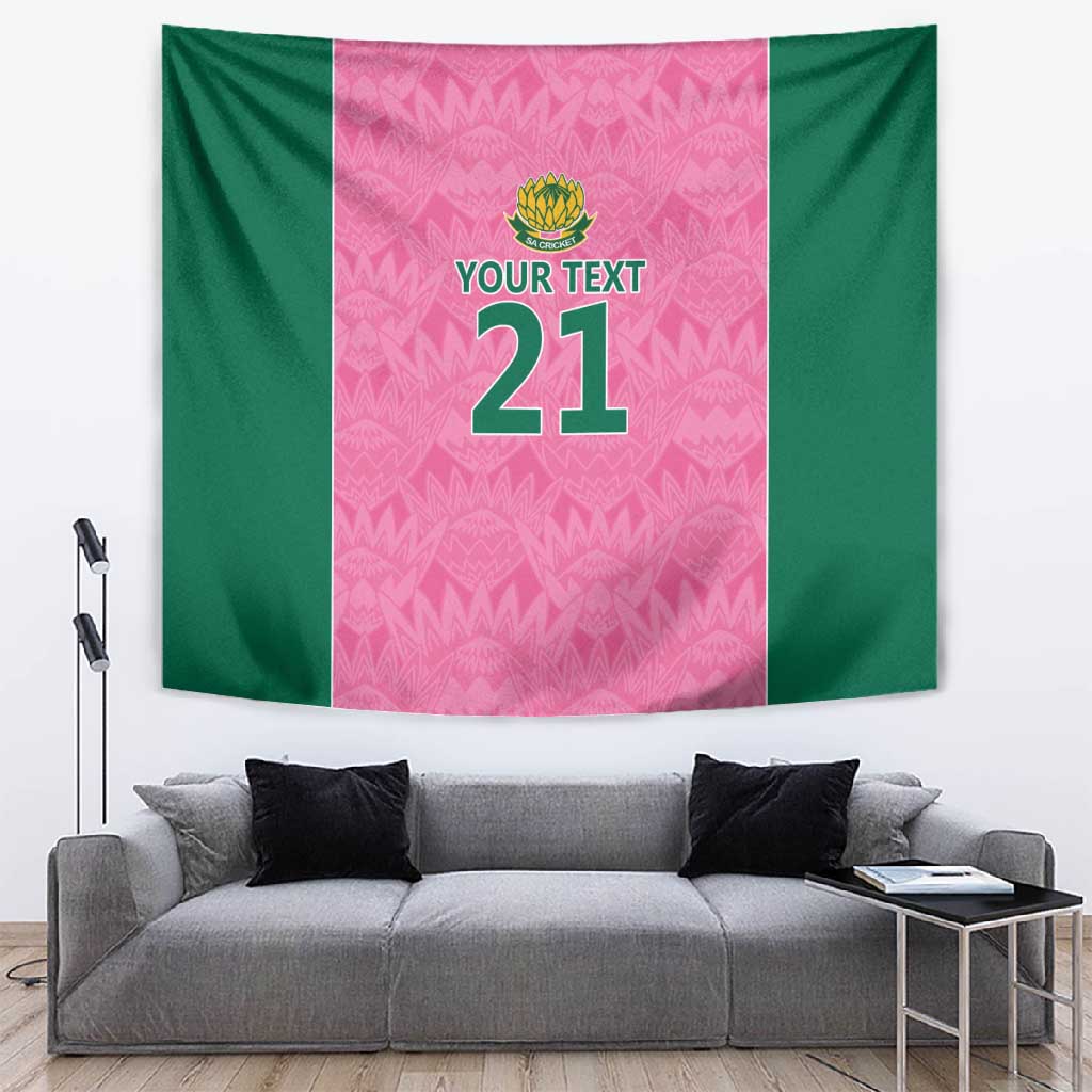 Pink South Africa Cricket Custom Tapestry African King Proteas Be Way Pink