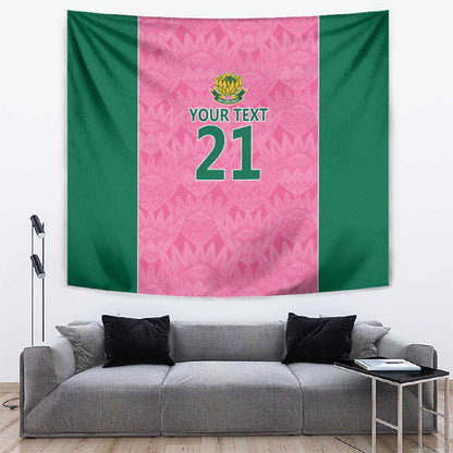 Pink South Africa Cricket Custom Tapestry African King Proteas Be Way Pink