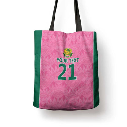 Pink South Africa Cricket Custom Tote Bag African King Proteas Be Way Pink