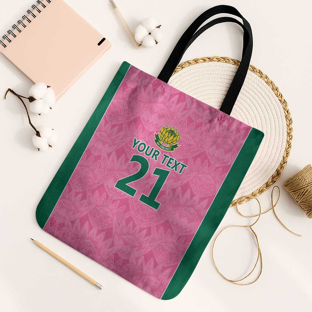 Pink South Africa Cricket Custom Tote Bag African King Proteas Be Way Pink