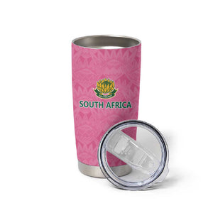 Pink South Africa Cricket Custom Tumbler Cup African King Proteas Be Way Pink
