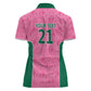 Pink South Africa Cricket Custom Women Polo Shirt African King Proteas Be Way Pink