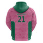 Pink South Africa Cricket Custom Zip Hoodie African King Proteas Be Way Pink
