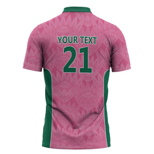 Pink South Africa Cricket Custom Zipper Polo Shirt African King Proteas Be Way Pink