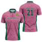 Pink South Africa Cricket Custom Zipper Polo Shirt African King Proteas Be Way Pink