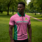 Pink South Africa Cricket Custom Zipper Polo Shirt African King Proteas Be Way Pink