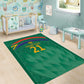 South Africa Cricket Custom Area Rug African King Proteas Green