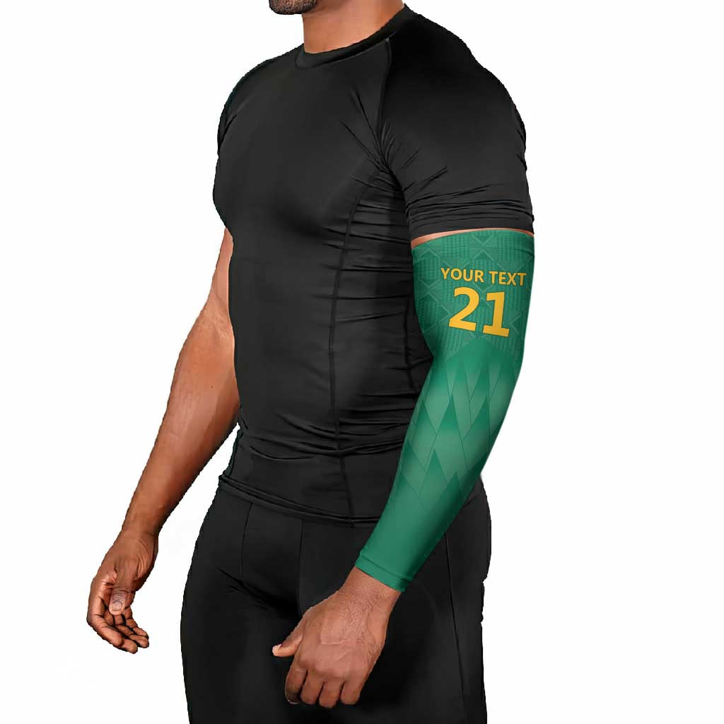 South Africa Cricket Custom Arm Sleeves African King Proteas Green