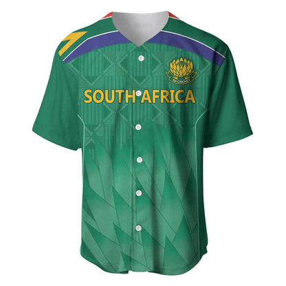 South Africa Cricket Custom Baseball Jersey African King Proteas Green