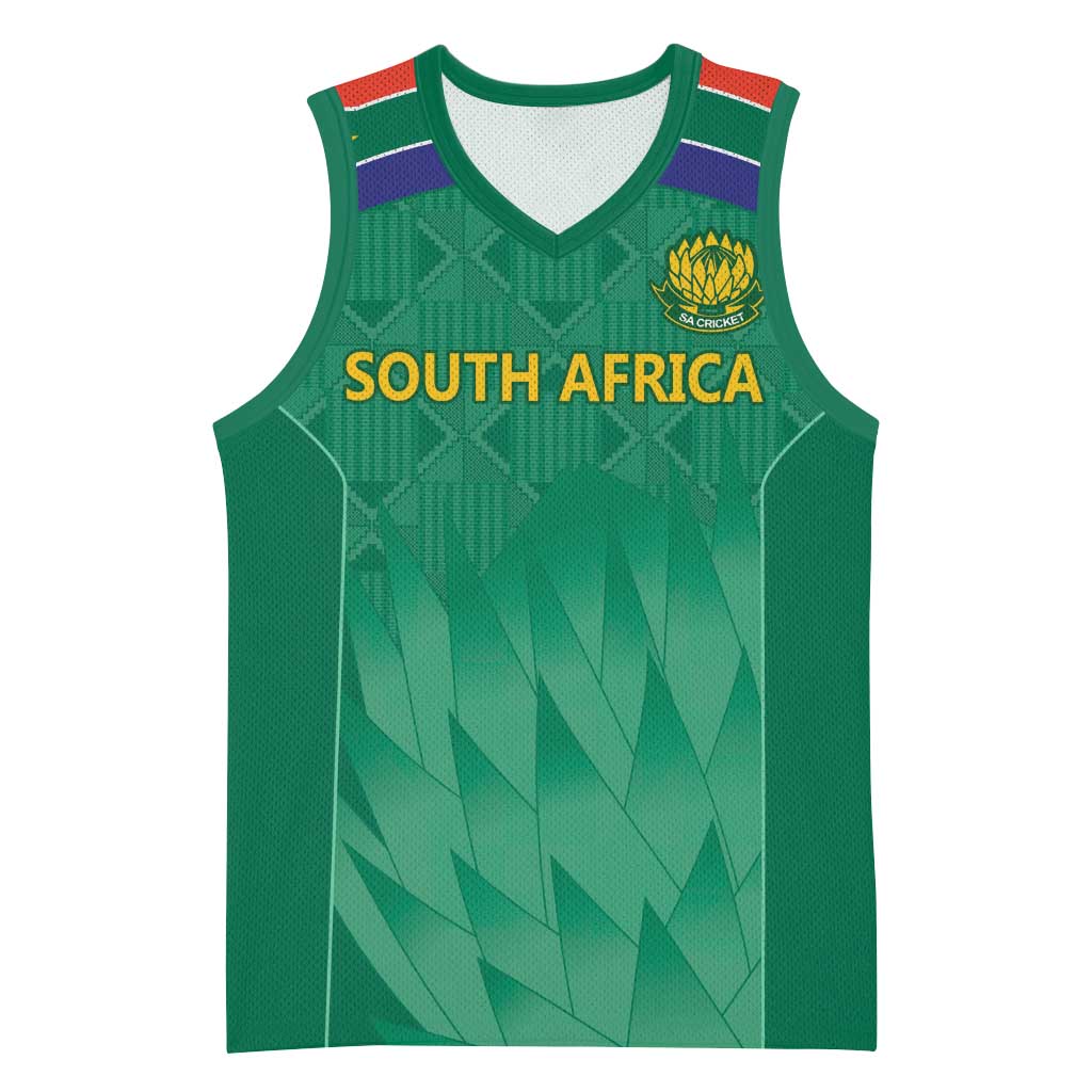 South Africa Cricket Custom Basketball Jersey African King Proteas Green - African Pride