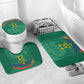 South Africa Cricket Custom Bathroom Set African King Proteas Green