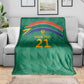 South Africa Cricket Custom Blanket African King Proteas Green