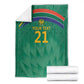 South Africa Cricket Custom Blanket African King Proteas Green