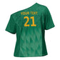 South Africa Cricket Custom Cross Shoulder Shirt African King Proteas Green