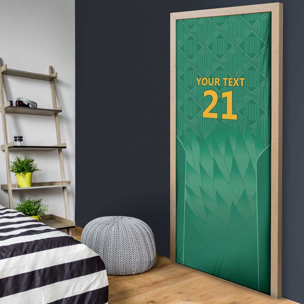 South Africa Cricket Custom Door Cover African King Proteas Green