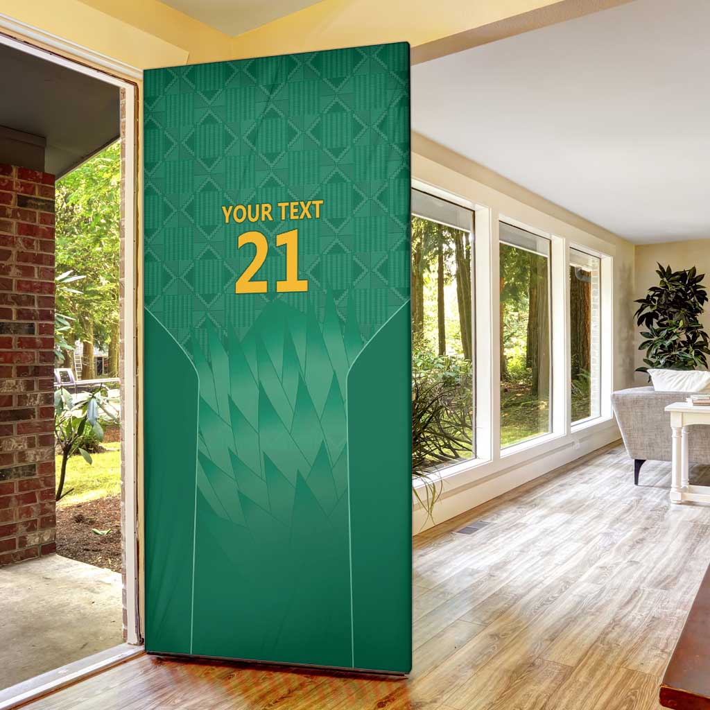 South Africa Cricket Custom Door Cover African King Proteas Green