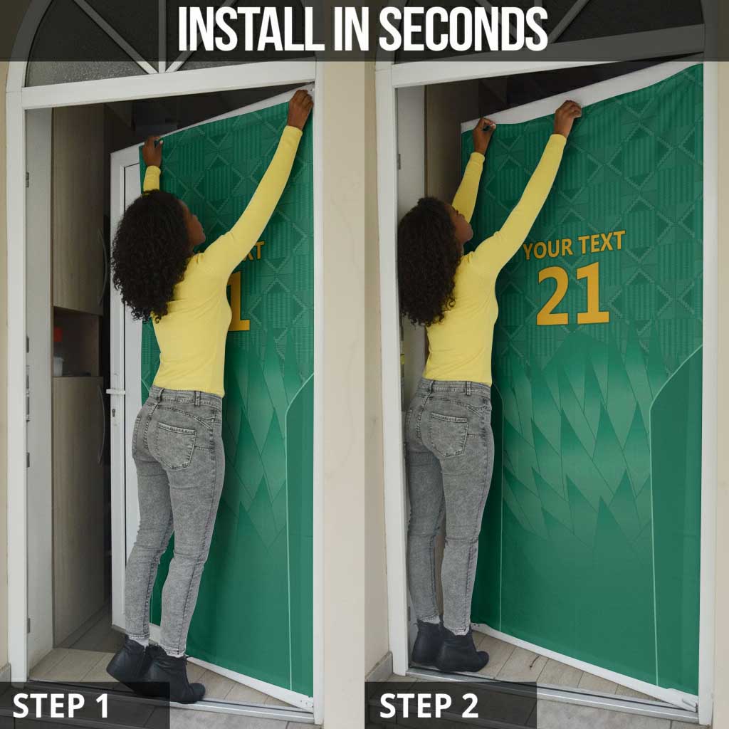 South Africa Cricket Custom Door Cover African King Proteas Green