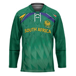 South Africa Cricket Custom Hockey Jersey African King Proteas Green
