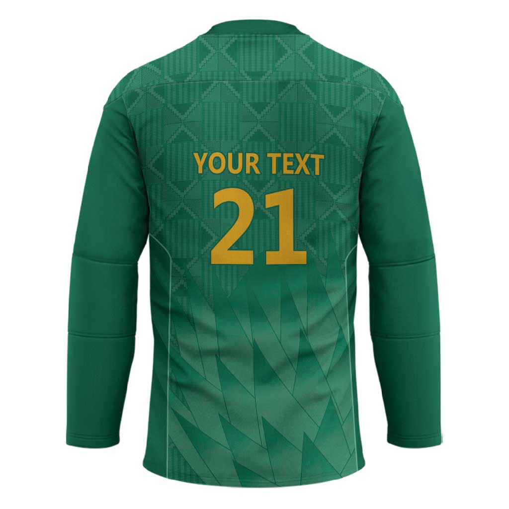 South Africa Cricket Custom Hockey Jersey African King Proteas Green