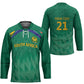 South Africa Cricket Custom Hockey Jersey African King Proteas Green