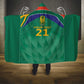 South Africa Cricket Custom Hooded Blanket African King Proteas Green