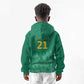South Africa Cricket Custom Kid Hoodie African King Proteas Green