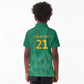 South Africa Cricket Custom Kid Polo Shirt African King Proteas Green