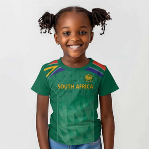 South Africa Cricket Custom Kid T shirt African King Proteas Green