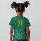 South Africa Cricket Custom Kid T shirt African King Proteas Green