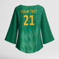 South Africa Cricket Custom Kimono Sleeve Blouse African King Proteas Green